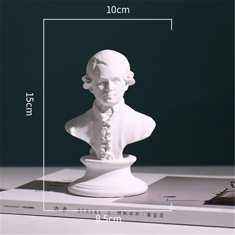 Имитация гипса из смолы WOLFGANG AMADEUS MOZART головные портреты скульптура креативное