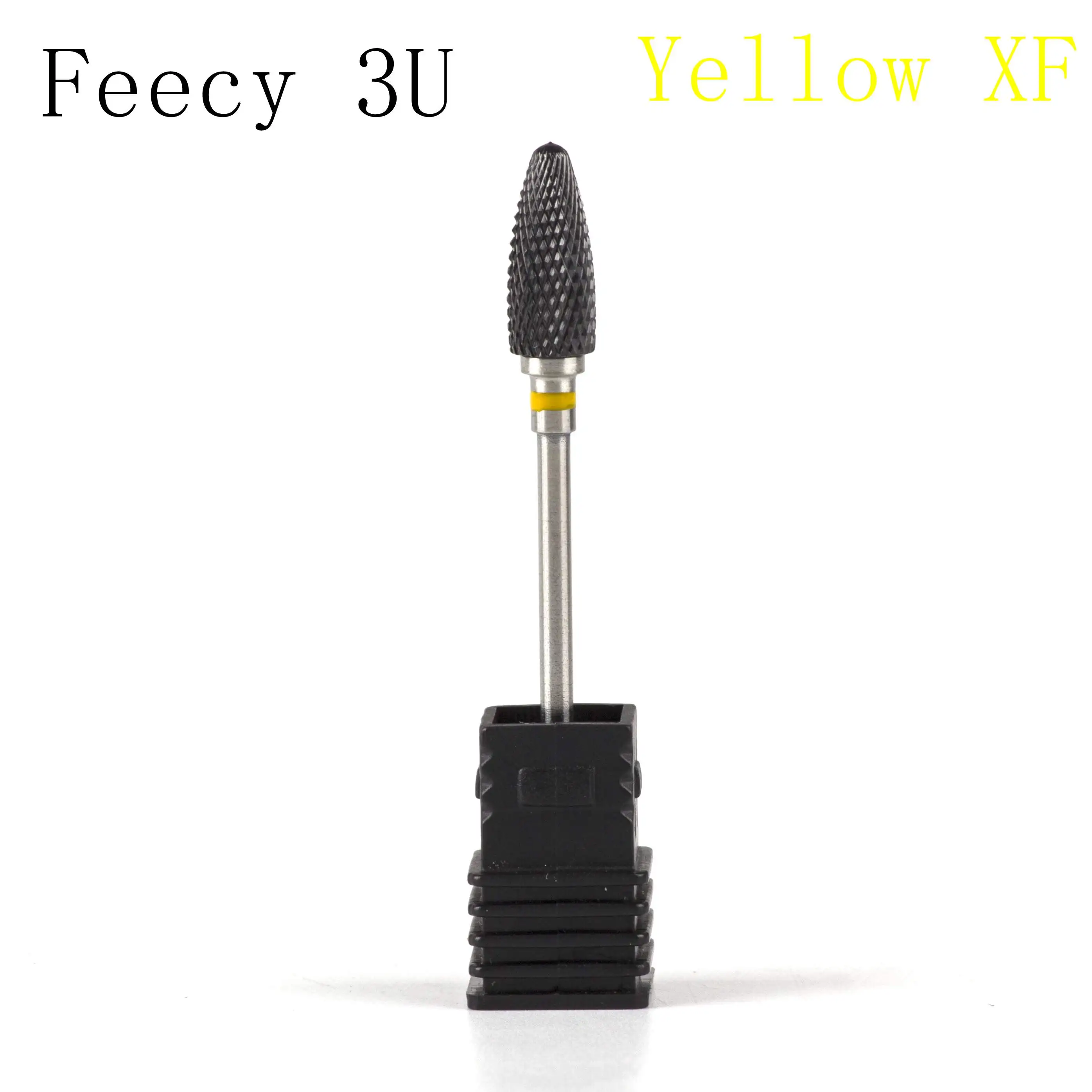 Feecy 3U Yellow XF Фрезерные керамические фрезы для ногтей, фрезы для маникюра, аксессуары для маникюрных станков, вращающиеся электрические пилки для ногтей, инструменты для дизайна ногтей - Цвет: Feecy 3U Yellow XF