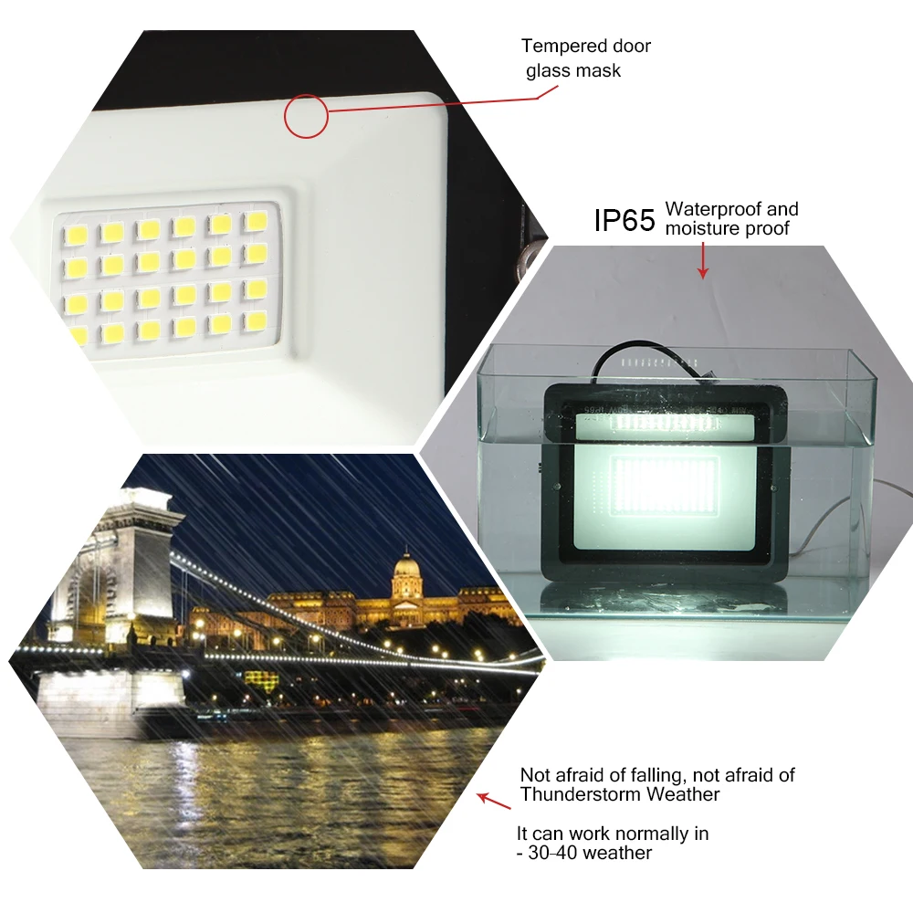 2 шт./компл. 20 Вт Светодиодный точечный светильник 220V led Отражатель IP66