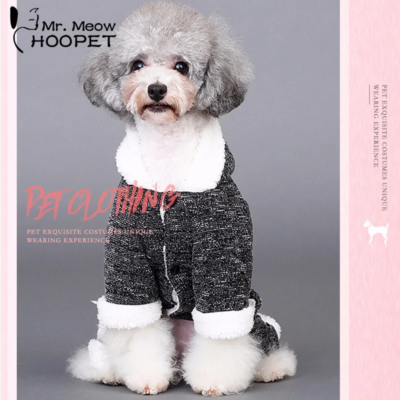 

Winter Warm Dog Cat Hoodie Fleece Lined Coat Puppy Black Kitten Christmas Sweater Jumpsuit Kitty Clothes Apparel Pet Costume