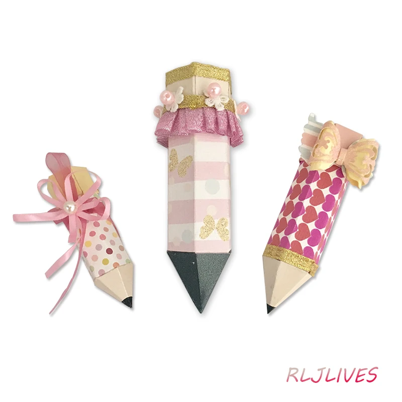

3Pcs Pencil Box Metal Cutting Dies DIY Scrapbooking Card Stencil Paper Craft Handmade Album Handbook Decoration