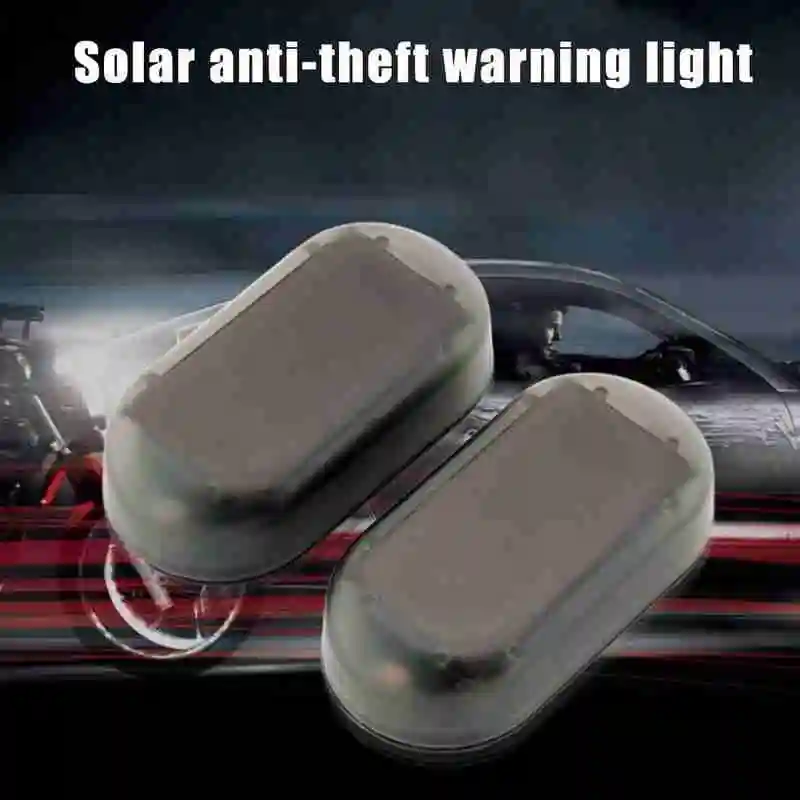 Car Fake Security Light Solar Powered Simulated Dummy Alarm Wireless Warning Anti-Theft Caution Lamp LED Flashing Imitation | Автомобили и