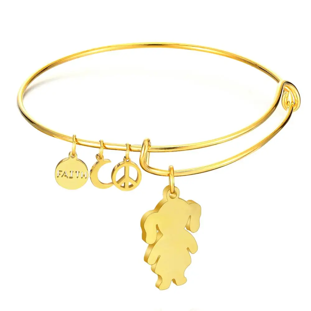 Браслеты LUXUKISSKIDS для маленьких девочек браслеты из проволоки нержавеющей стали