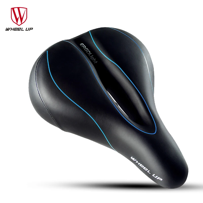 

WheeL UP 2021 PVC Leather MTB Road Mountain Bike Seats Bicycle Seat Men Women Pad Cycle Part With Taillights Bicycle Accessories