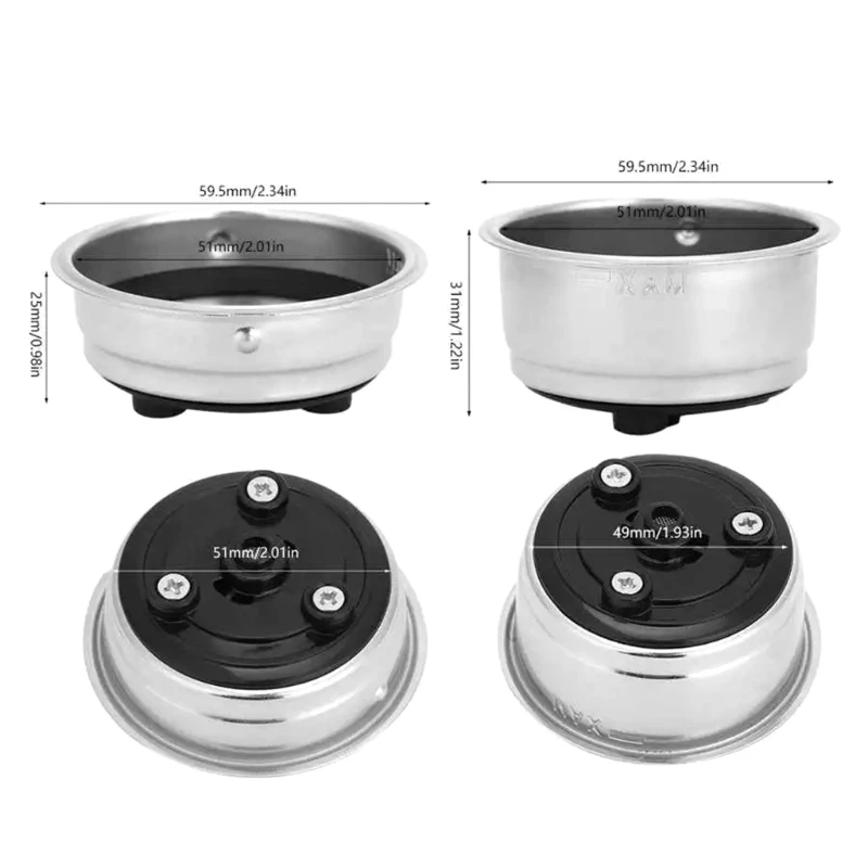 

Приятный съемный фильтр для кофе из нержавеющей стали, сетчатый фильтр, аксессуары для кофемашины для дома и офиса (одинарный, двойной P15F