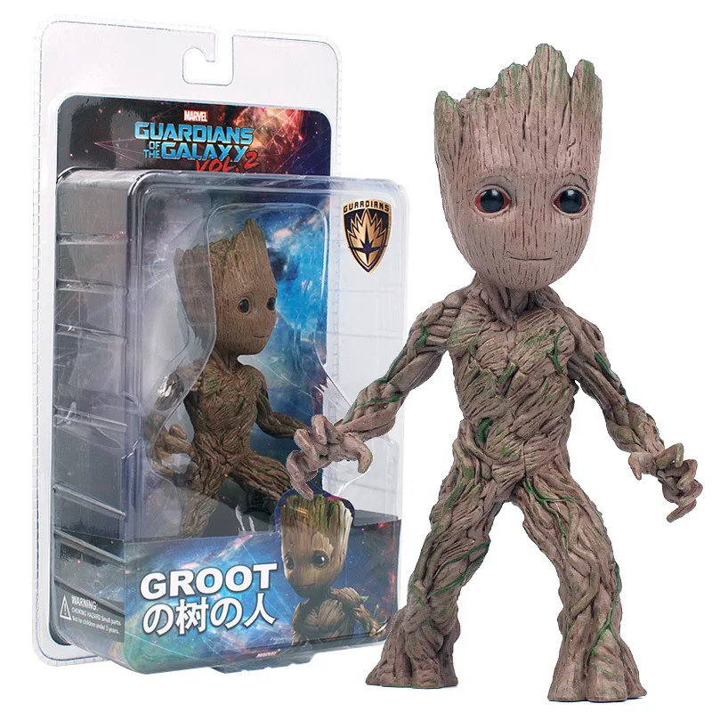 Neca Marvel Baby Groot Tree Man суставы подвижная фигурка модель игрушки 15 см для детей подарок