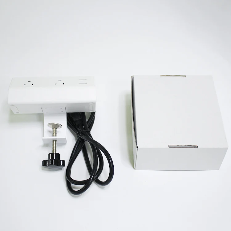 

multifunctional desktop side mounted clamp table removable socket