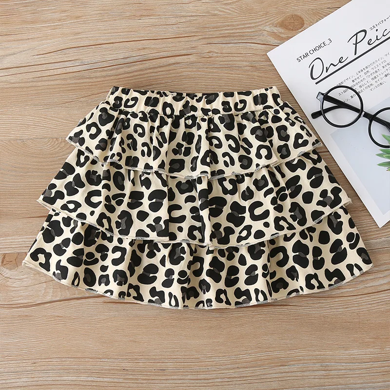 Girls Leopard Skirts Summer Fashion Baby Casual Short Kids High Quality Children Skirt FIT 1-5T | Детская одежда и обувь