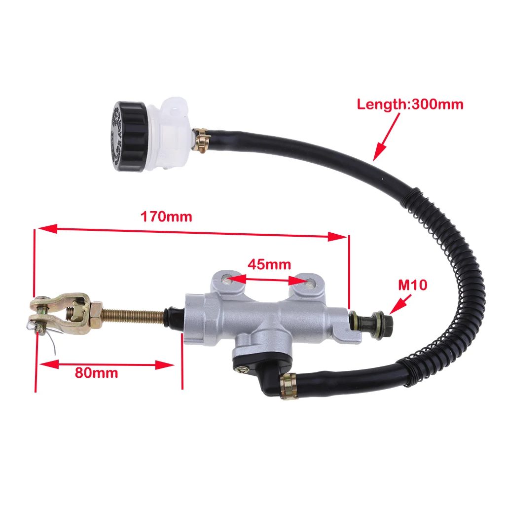 

1 Set Rear Hydraulic Brake Master Cylinder Pump Fluid Reservoir For ATV