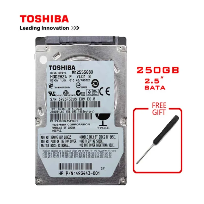 TOSHIBA Internal 120G 160G 250G 500G 1T 2T HDD 320GB 2 5 &quotSATA2 ноутбук жесткий диск 5400-7200RPM Disco Duro Interno |