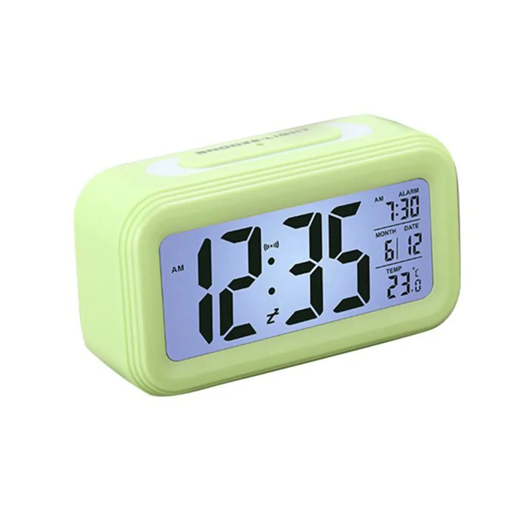 

Temperature Digital Electronic Alarm Clock Backlight Calendar Snooze Function Bedside Alarm Clocks Digital Smart Alarm Clock