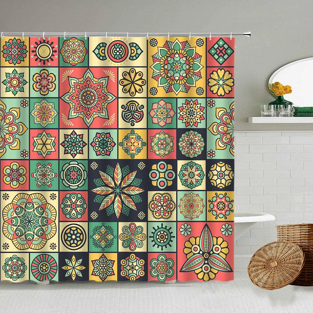 Занавески для душа из полиэстера водостойкие в стиле бохо |