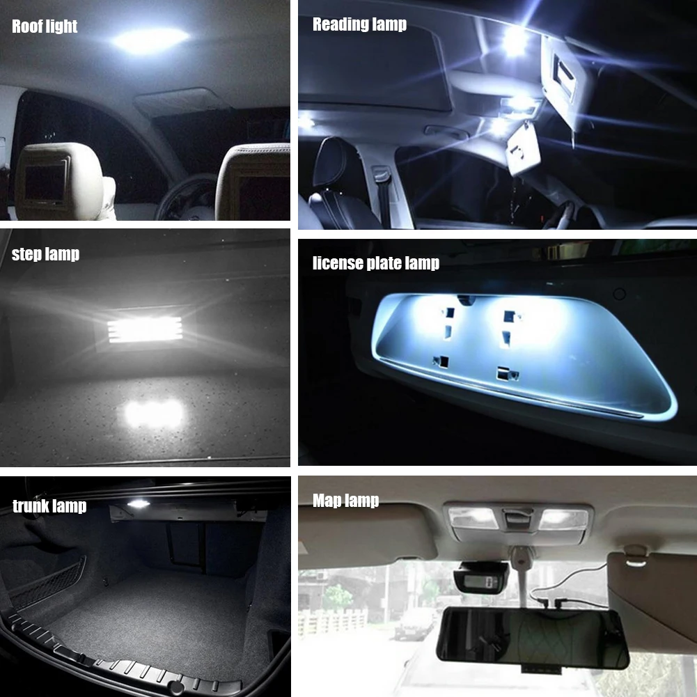 

Festoon Base LED Car Light Bulb Replacement 31mm 36mm 6000K 4014 SMD Canbus Reading Dome Lamp Bulb Trunk Light