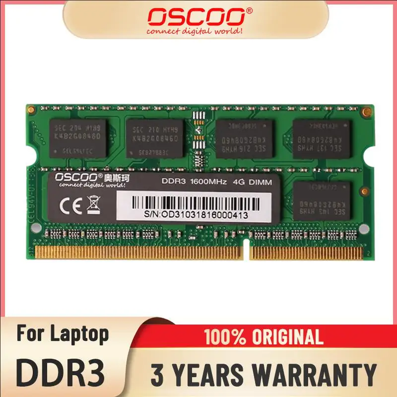 

Laptop Ram DDR3 4GB 2GB 8GB 1600MHz SO-DIMM DRAM OSCOO Lifetime Warranty