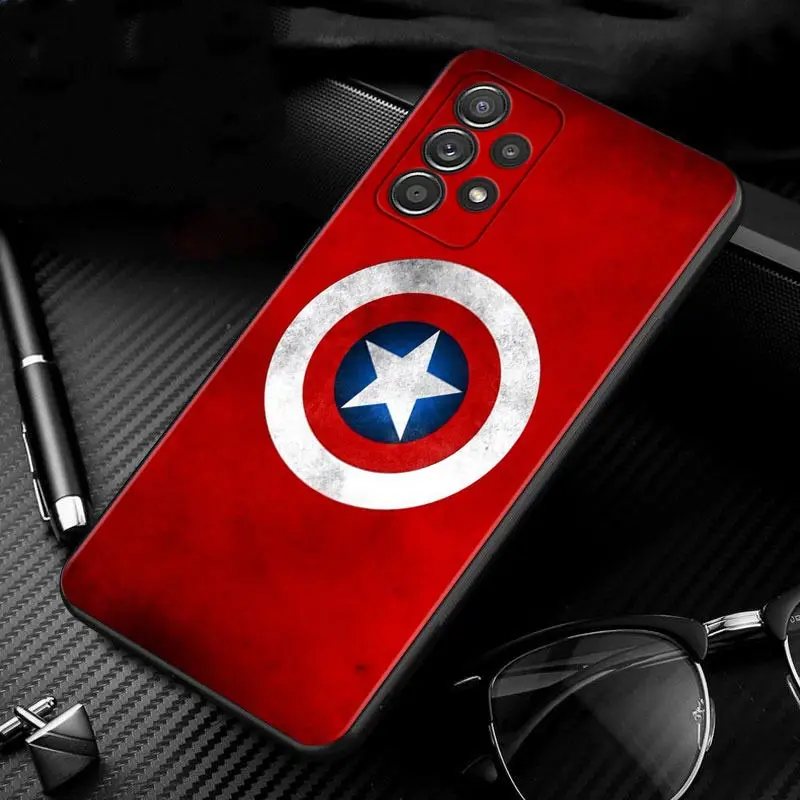 Case For Samsung Galaxy A51 A21s A12 A71 A31 A32 A02s A11 A41 A52 A72 A01 A02 A21 A7 2018 A22 F42 Coque marvel Captain America