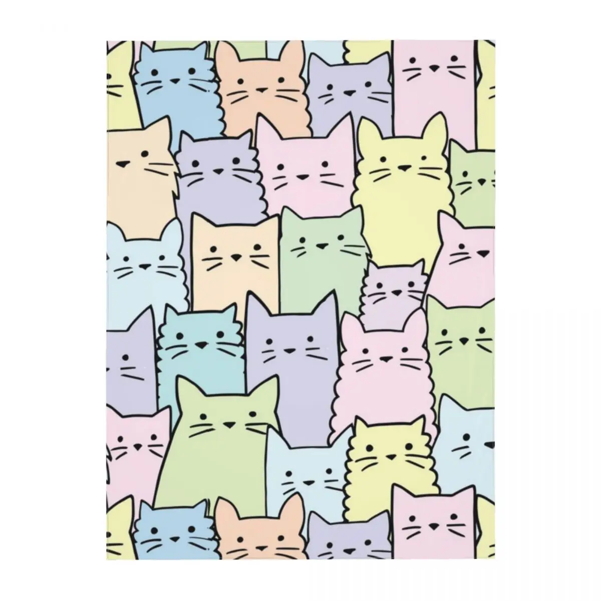 Бесшумная скатерть с рисунком кошек водонепроницаемая домашнее украшение