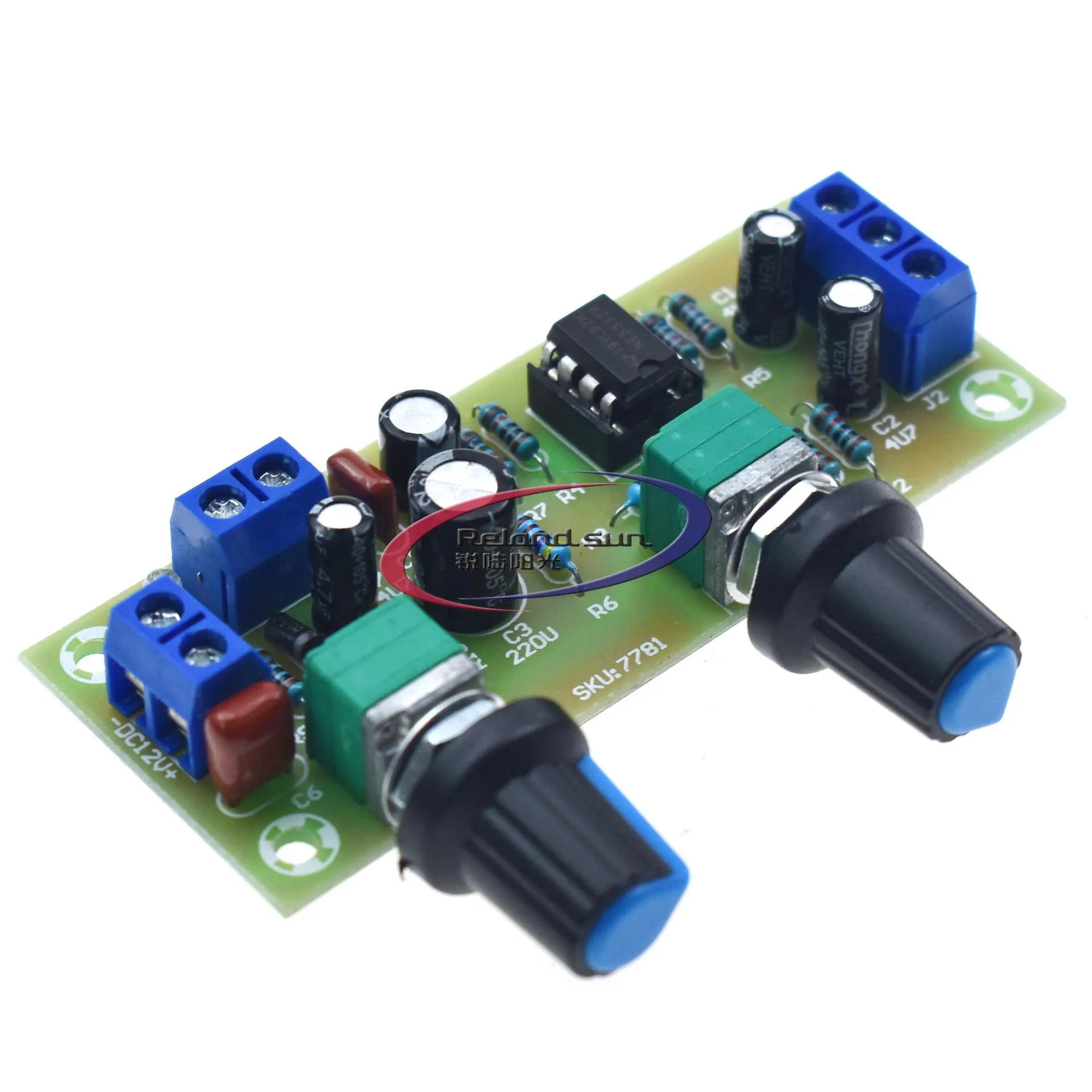 High-precision Single supply low pass filter board subwoofer preamp 2.1 channel DC 10-24v 22hz-300hz |