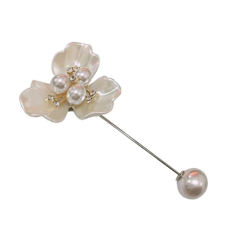 Manufacturers direct new fashion joker pearl style creativity camellia four petals five a word pin brooch | Украшения и