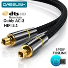 Цифровой оптический аудиокабель Toslink Hi-Fi 5,1, SPDIF, 1 м, 2 м, 8 м, 10 м, для ТВ-приставки, PS4, провод для динамика, саундбар, усилитель, сабвуфер