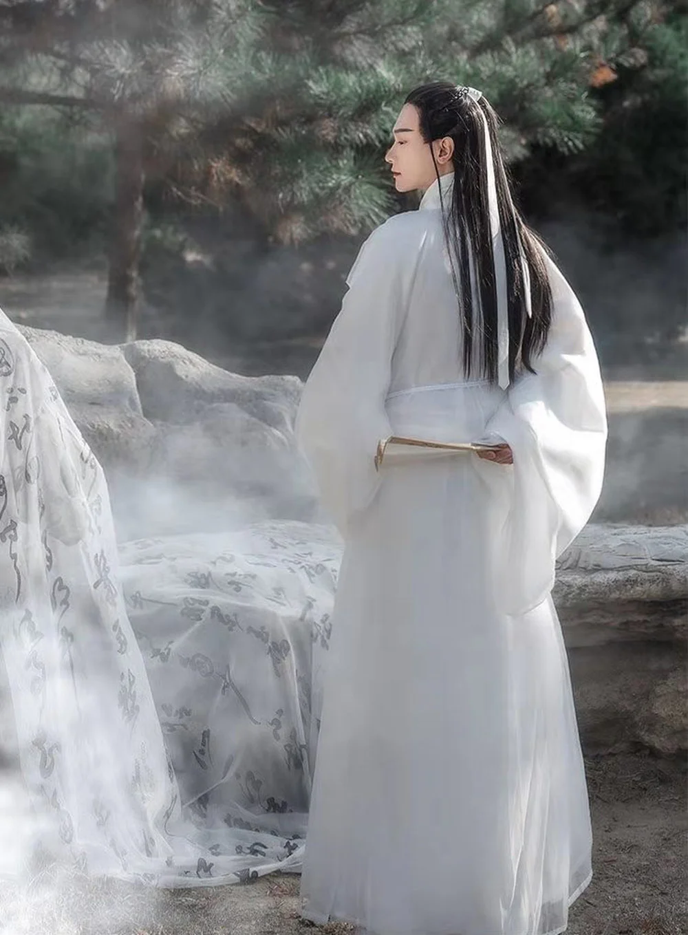 2021 Hanfu Китайский стиль ханьфу мужской Косплей Черный Белый старинный китайский