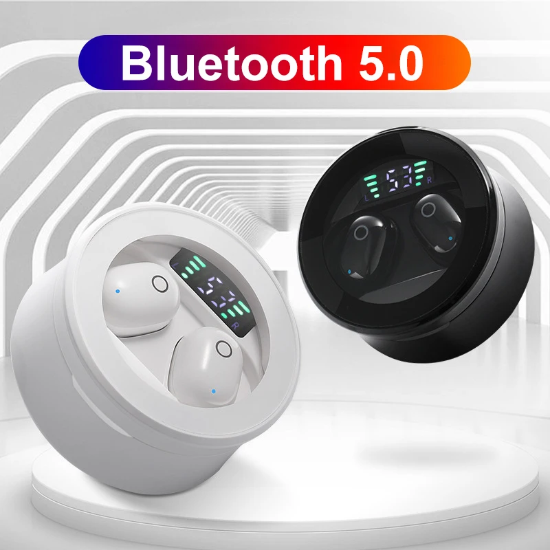 V5.0 Bluetooth стерео наушники Беспроводной IPX7 Водонепроницаемый Touch мини гарнитура