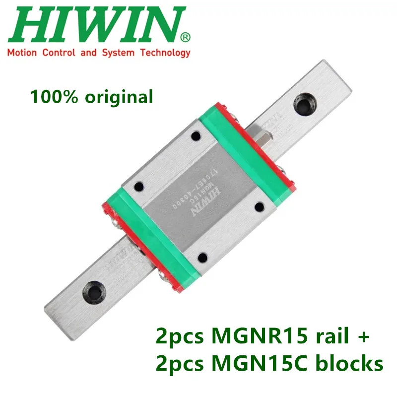 Оригинальная линейная направляющая Hiwin MGN15 100 150 200 250 300 330 350 400 450 500 600 мм + 2 шт. MGN15C