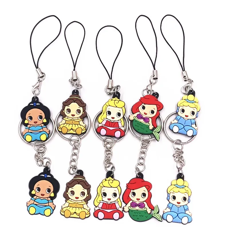 1 шт. Kawaii мультфильм для принцессы в стиле Ариель брелок Русалка Железный ключей