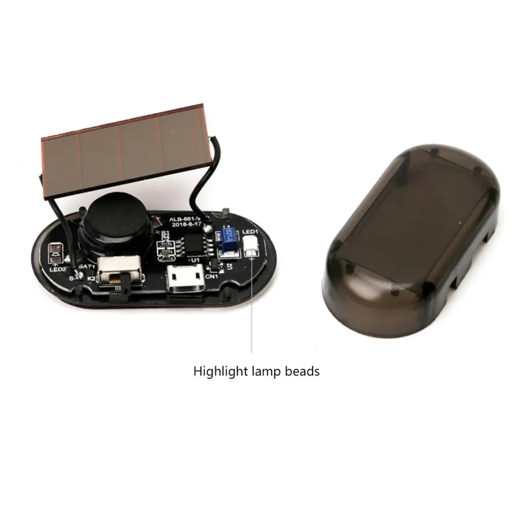 Автомобильный поддельный светильник безопасности на солнечных батареях