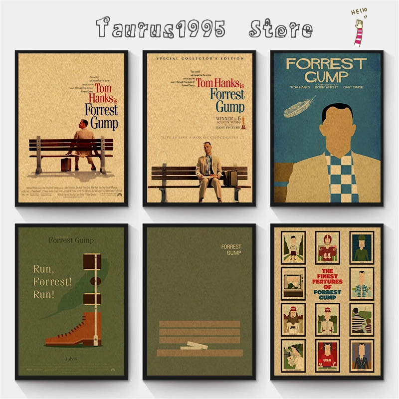 Плакаты из крафт бумаги Forrest Gump Винтажные Украшения для стен с мотивами фильмов