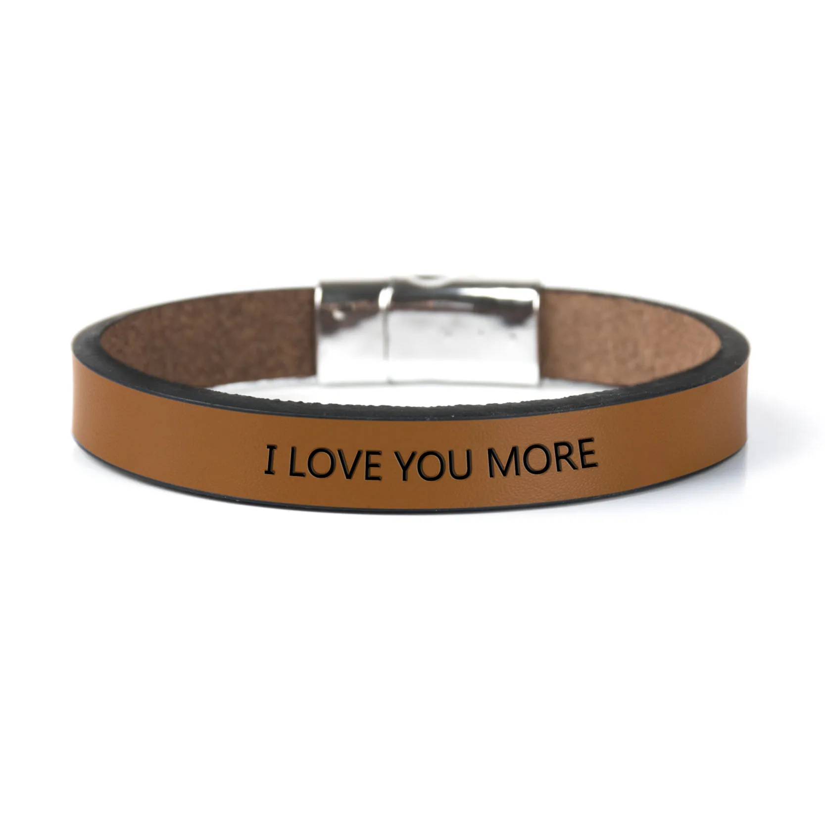 I LOVE YOU MORE модный браслет с гравировкой букв магнитной пряжкой кожаная