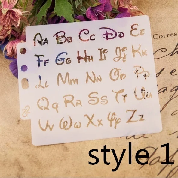 

CraftArtGo DIY Letters Stencils Painting Scrapbook Coloring Cake decorating sugar powder sieve printing mold printing table