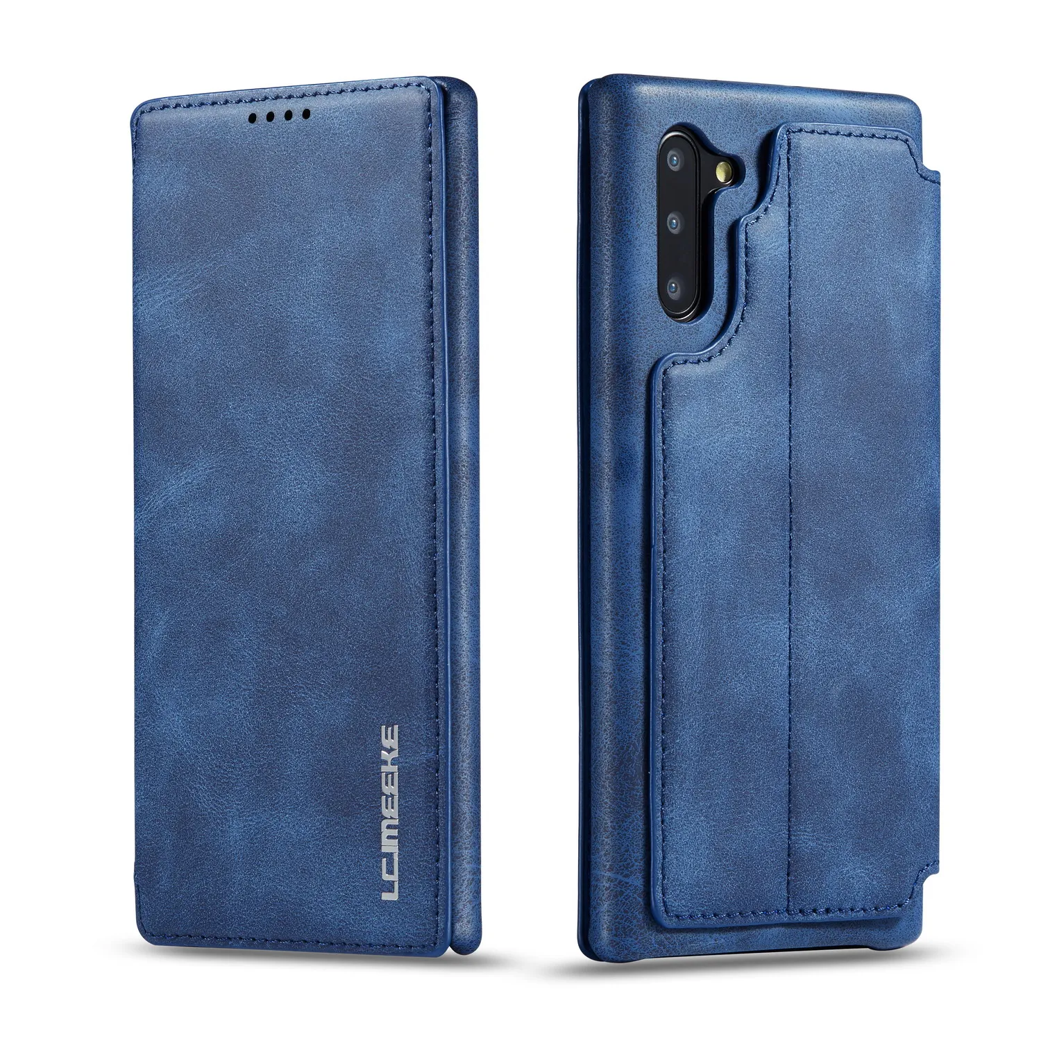 Чехол-книжка для samsung Galaxy note 10 Plus для samsung note 10 plus 9 8 S8 S9 S10 5G A20 A30 A40 A50 A70 A20E кожаный чехол - Цвет: Синий