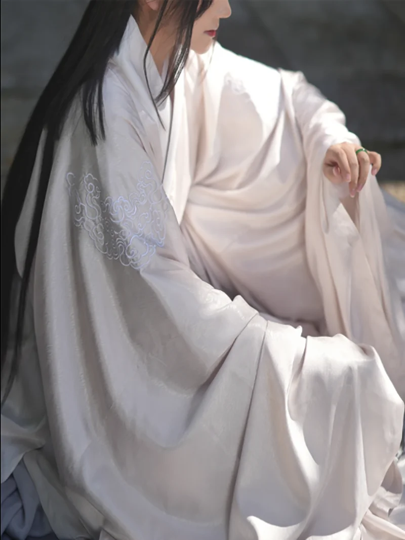 Большой Размер 2XL Hanfu мужской/женский мужской Роба белый костюм для косплея