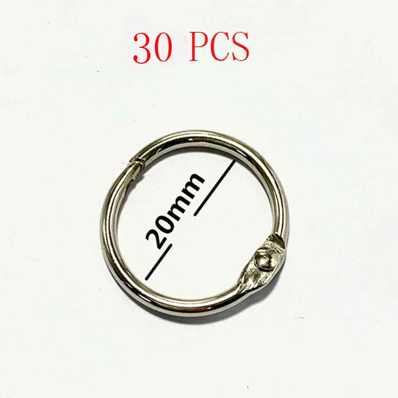 30 шт 20 мм металлическое кольцо для карт с пряжкой канцелярские книжные переплеты