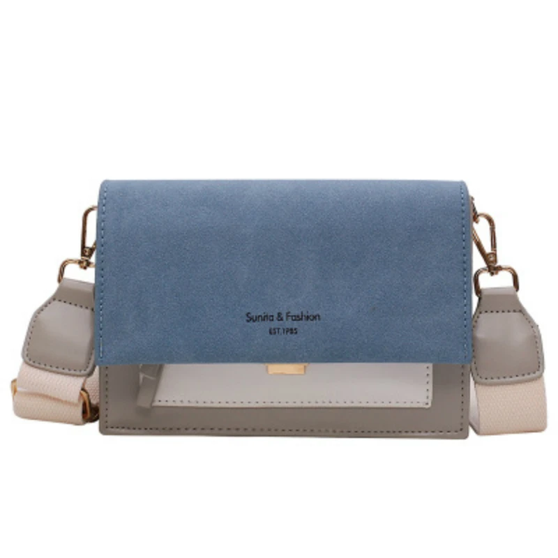 Ослепительные женские сумки через плечо кожаные контрастных цветов 2020