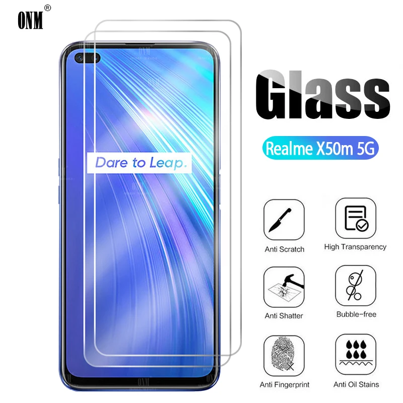 10 шт. X50 закаленное стекло Realme X50m 5G Защитная пленка для экрана Pro 5G|Защитные стёкла