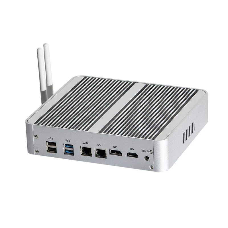 

Мини-компьютер без вентилятора i5 7-й мини-ПК Двойной гигабитный Lan HD DP двойной дисплей 4k офисный мини-ПК HTPC