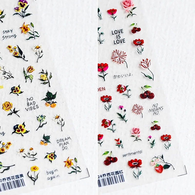 

1 шт., декоративные рельефные 3D-Наклейки для ногтей