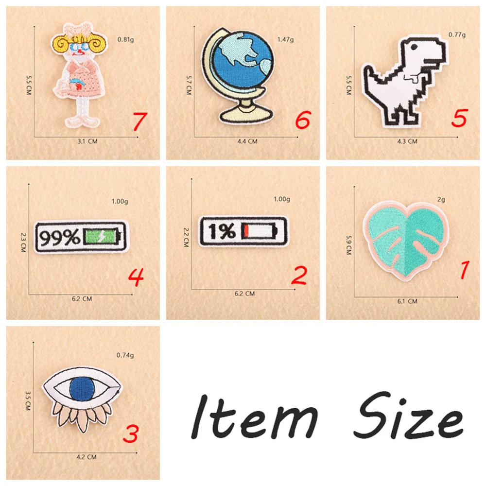 Нашивки на батарейках значки с вышитой аппликацией динозавра швейная одежда