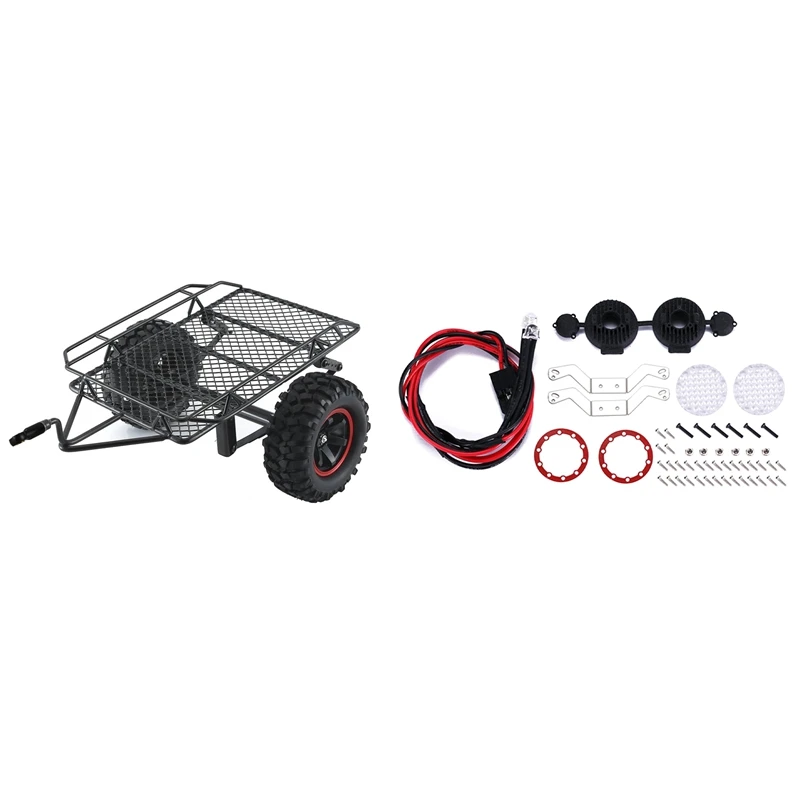

Metal Trailer Car Cargo Carrier with Round Spotlights Bright Car Roof Light