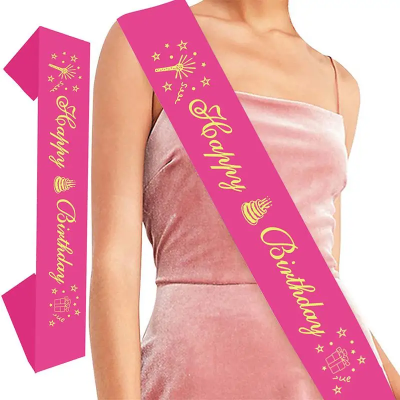 

Party Accessory Happy Birthday Decor Ceremonial Belts Etiquette Shoulder Strap Этикетный плечевой ремень