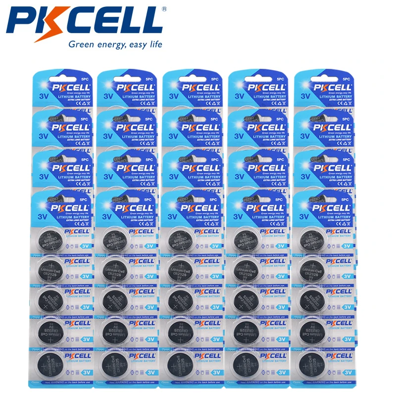 

100Pcs/ 20Card CR2325 3V Lithium Battery CR2325 Lithium Coin Cell for Watch Car Remote Key