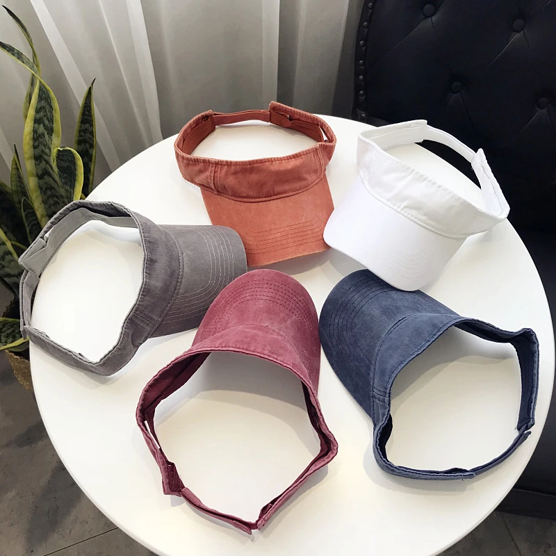 

1PC Dustproof Unisex Hat Leisure Caps Simple All-match Cotton Soft Colorful Visor Cap Adjustable Size Beach Empty Top Cap