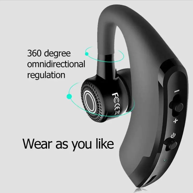 V9 Handsfree Беспроводная бизнес Bluetooth гарнитура с микрофоном для водителя спортивные