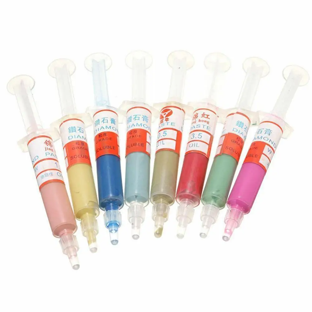 

New 8 Colors Diamond Polishing Paste For Refurbish Accessories Pastes Metal Abrasive Needle Jewelry Tools Tube Lapping B7V4