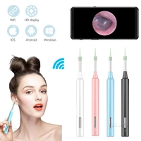 hd 1080p mini wifi endoscope camera 4 3mm ear pick microscope 6 led waterproof lens nose household otoscope for android ios wins