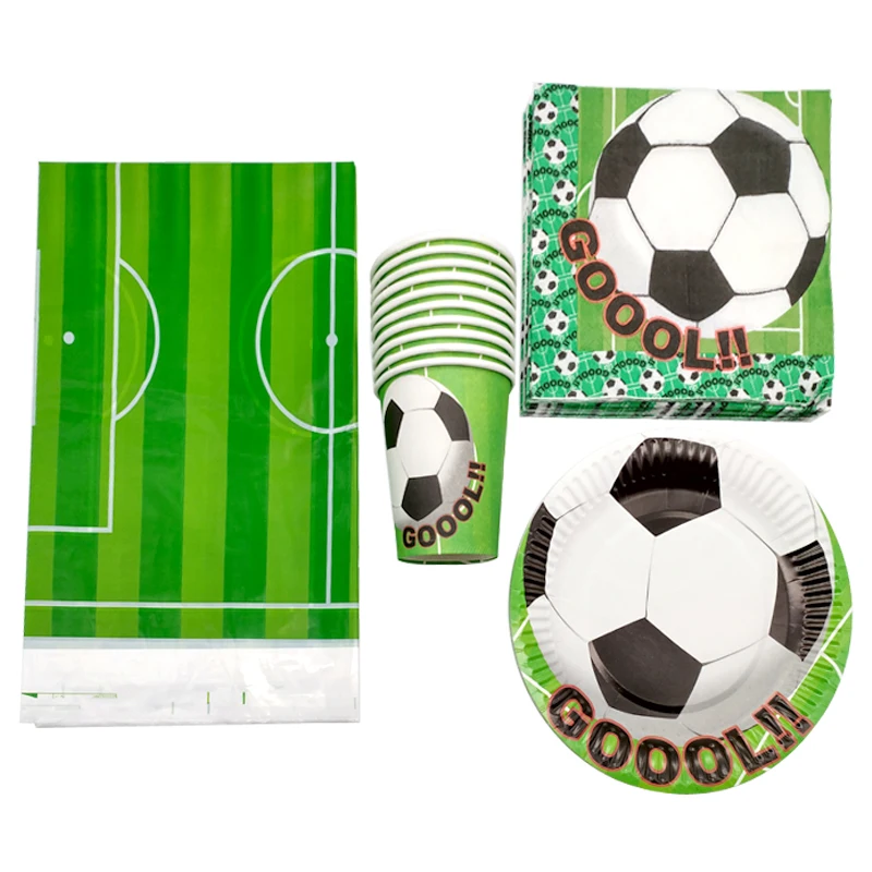 61 шт/лот Детские вечерние салфетки для душа дизайн футбольного мяча счастливые
