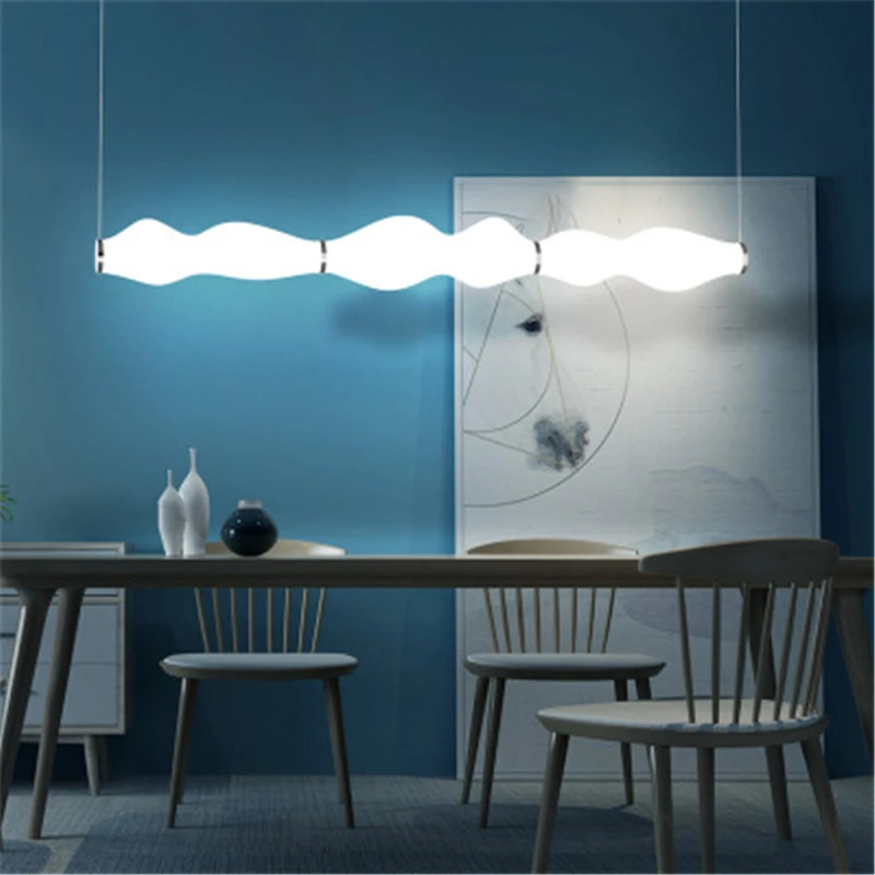 

Modern Minimalist Curved LED Chandelier Office Cafe Hotel Restaurant Interior Decorative Lights Free Shipping