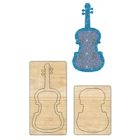 2022 new arrival musical instrument violin shaker toys wood cutting dies handmade baby gifts