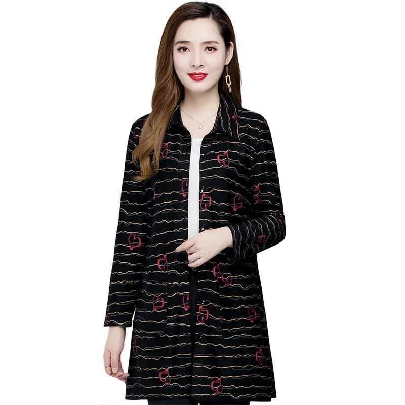 

Small coat women's fall 2020 new fashion trend temperament thin cover belly reduced price striped print top